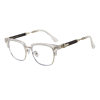 New Business Versatile Glasses Frames for Men, Lightweight and Translucent Gray Glasses Frames, Retro Eyebrow Frames, Metal Glasses Frames for Women Wholesale
