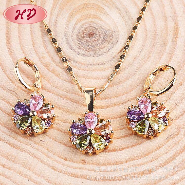 6 sets flower cluster earrings and necklace set source jewelry