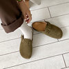 Genuine Leather Cow Suede Birkenstock Retro 2023 Autum New Flats Soft Sole Versatile One-Leg Toe Half Slippers