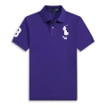 Polo purple big white label