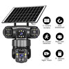QL19 Panoramic 360-degree Three-picture Wireless Smart wifi/4G Solar Camera Monitoring Gun Ball