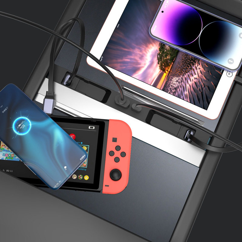 Suitable for Tesla Docking Station Version Model 3/Y Retractable Cable Charger Car Charger Sliding Cover Car-Mounted Retractable Fast Charger