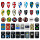 Международная оптовая продажа, совместимая со взрывозащищенным щитом Lego shield, специальным полицейским военным среднего возраста с самодельными строительными блоками, минифигурами moc parts mini 0