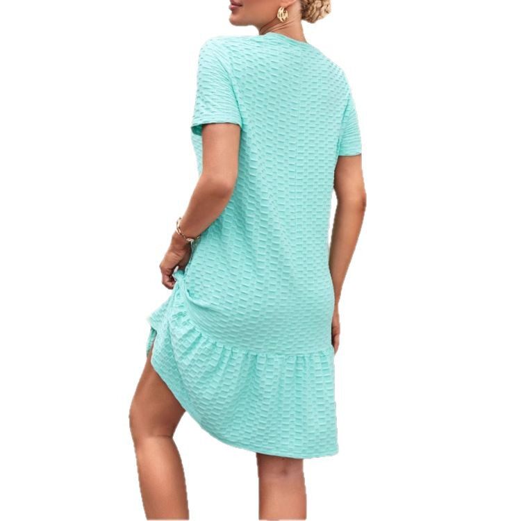 Casual Slim Fit Solid Color Dress Elegant Style Comfortable Fabric Perfect for Everyday Wear Wholesale Available