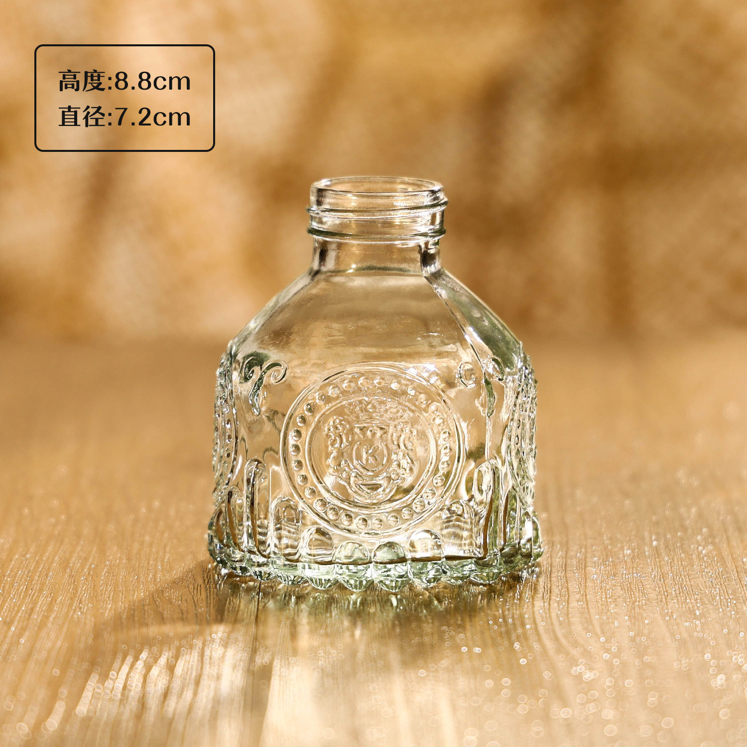 跨境热销复古玻璃花瓶插画高级感香薰瓶 透明ins风摆件小花瓶套装