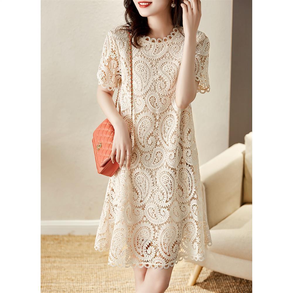Lace Dress for Women Summer Fashion Casual Style Slim Fit Short Sleeve Perfect for Everyday Wear Wholesale