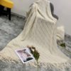 G5Zins Knitted Blanket Sofa Blanket Shawl Blanket Bedside Blanket B&B Bedside Towel Cover Blanket Nap Blanket Bed Blanket