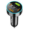 New digital display car charger 4usb 66W fast charge PD mobile phone charging head one drag four QC3.0 car charger