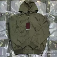 25Fw High Version g Family Gg Full-Print Fine Plaid Hooded Jacket, Fashionable Loose and Versatile Zipper Set for Men and Women
