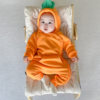Cross-border ins Korean version of baby autumn and winter plus velvet hoodie baby climbing clothes cute baby go-out jumpsuit thick