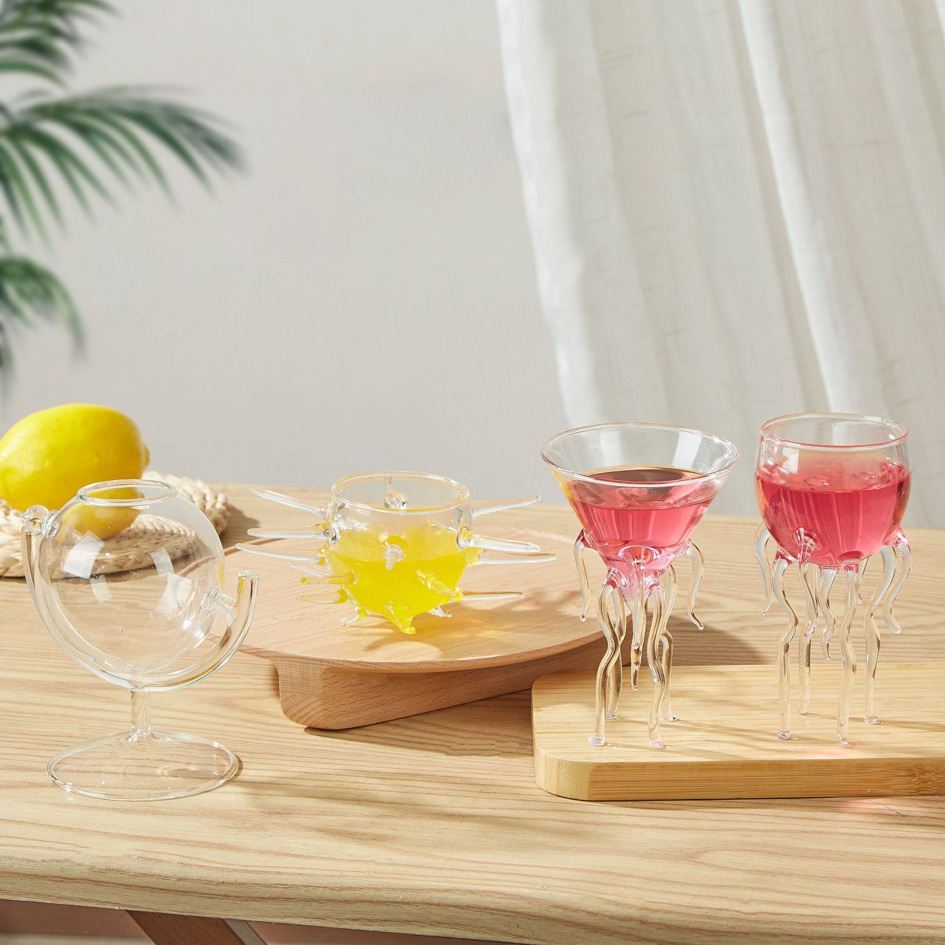 Creative High Borosilicate Globe Cup Bar Red Wine Glass Lemon Cup Drink Cocktail Western Restaurant Wine Glass Goblet