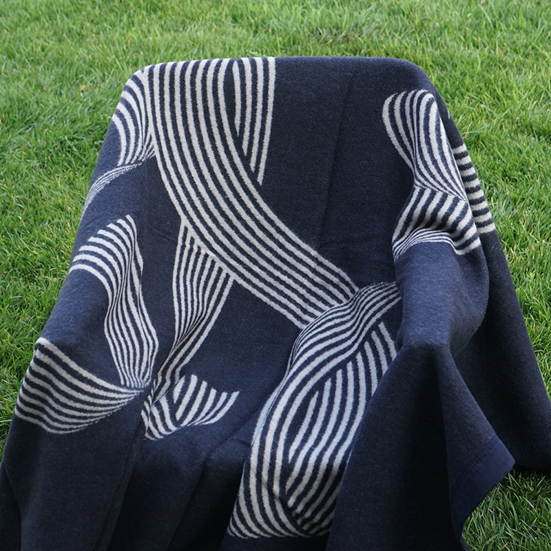 Custom Wool Blanket for Foreign Trade Processing, Knitted Air Conditioning Cover Blanket, Class a Outdoor Portable Camping Fine Wool Blanket