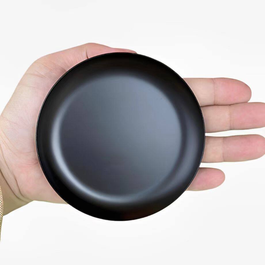 Ins high-value small size round plate for high-end stainless steel plate ring storage jewelry tray