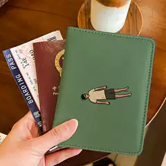 Relaxing and Relaxing Passport Holder, Document Bag, Protective Cover, Multi-Functional Card Holder, Travel Portable Storage Ticket for Overseas Travel