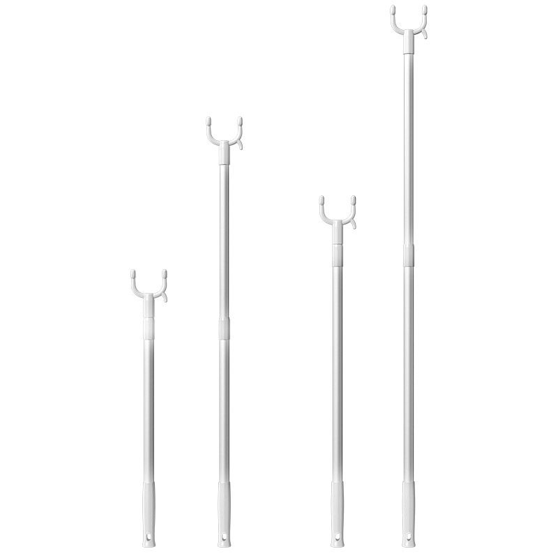 Household Retractable Clothes Drying Rod, Thickened Aluminum Rod for Drying Clothes, Clothes Rod, Clothes Drying Fork, Telescopic Rod