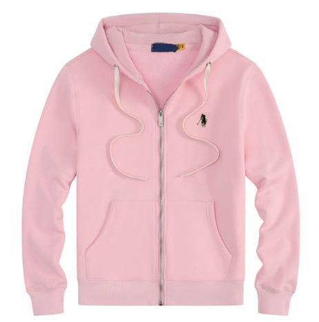 外贸爆款加绒小马秋冬RL连帽开衫纯色卫衣刺绣宽松大码保罗男装Po