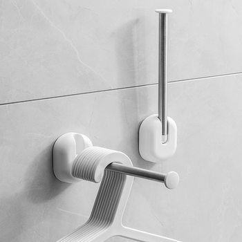 Factory Clothes Hanger Storage Artifact Balcony Finishing Rack Punch-free Wall-mounted Telescopic Hook Clothes Rack