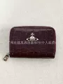 Red crocodile pattern multi-card slot coin purse
