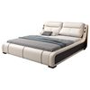Oriental Heart Multifunctional Bed, Luxurious Master Bedroom, Double Bed, Storage Leather Art Soft Bag Wedding Bed