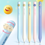 Да здравствует Happy hobby Smiley pen гелевая ручка с переключаемым наконечником, студенческая щетка для вопросов, быстросохнущая черная, 0,5 мм, Удобная ручка