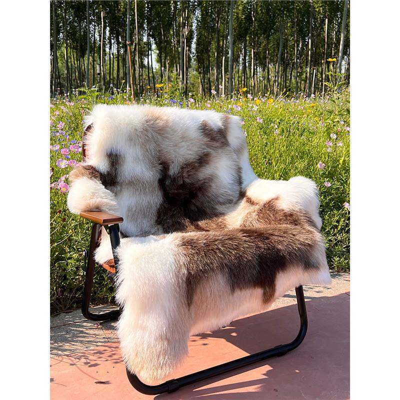 Simulated Fur Chair Cushion Outdoor Accessible Luxury Imitation Reindeer Fur Cushion Sofa Cushion Cover Blanket Home Decoration Blanket American Style