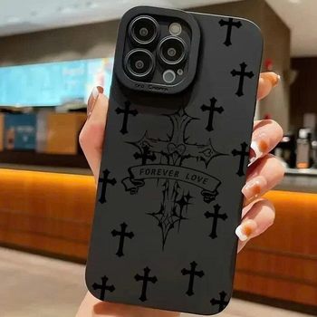 Cross-Border Popular Trendy Cross Suitable for Apple 17 Frosted 16 Protective Cover 11Promax Mobile Phone Case 17Air/13