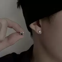 Korean-Style Polaris Men's Earrings with a High-End Feel, Simple and Trendy, Unique and Stylish for Cool Guys, Niche Boys, and Bad Boy Style Ear Accessories