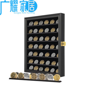 Cross-Border Wooden Coin Badge Display Frame Medal Storage Storage Box Military Challenge Coin Photo Frame Factory Direct Delivery