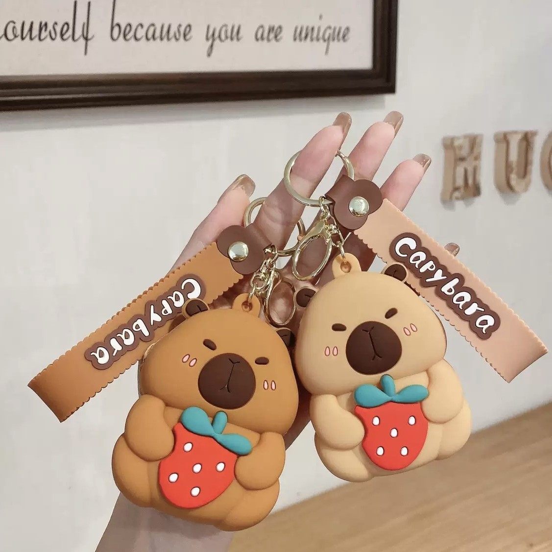 Kapibala Silicone Coin Purse Cute Silicone Storage Bag Card Holder Spring Festival Small Gift Children's Backpack Pendant Wholesale