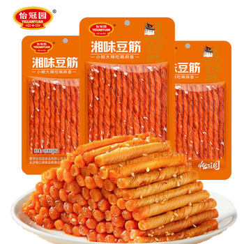 [Yiguan Garden] 80g Hunan Flavor Bean Tendons Hunan Flavor Spicy Bean Products Net Red Snacks Spicy Snacks