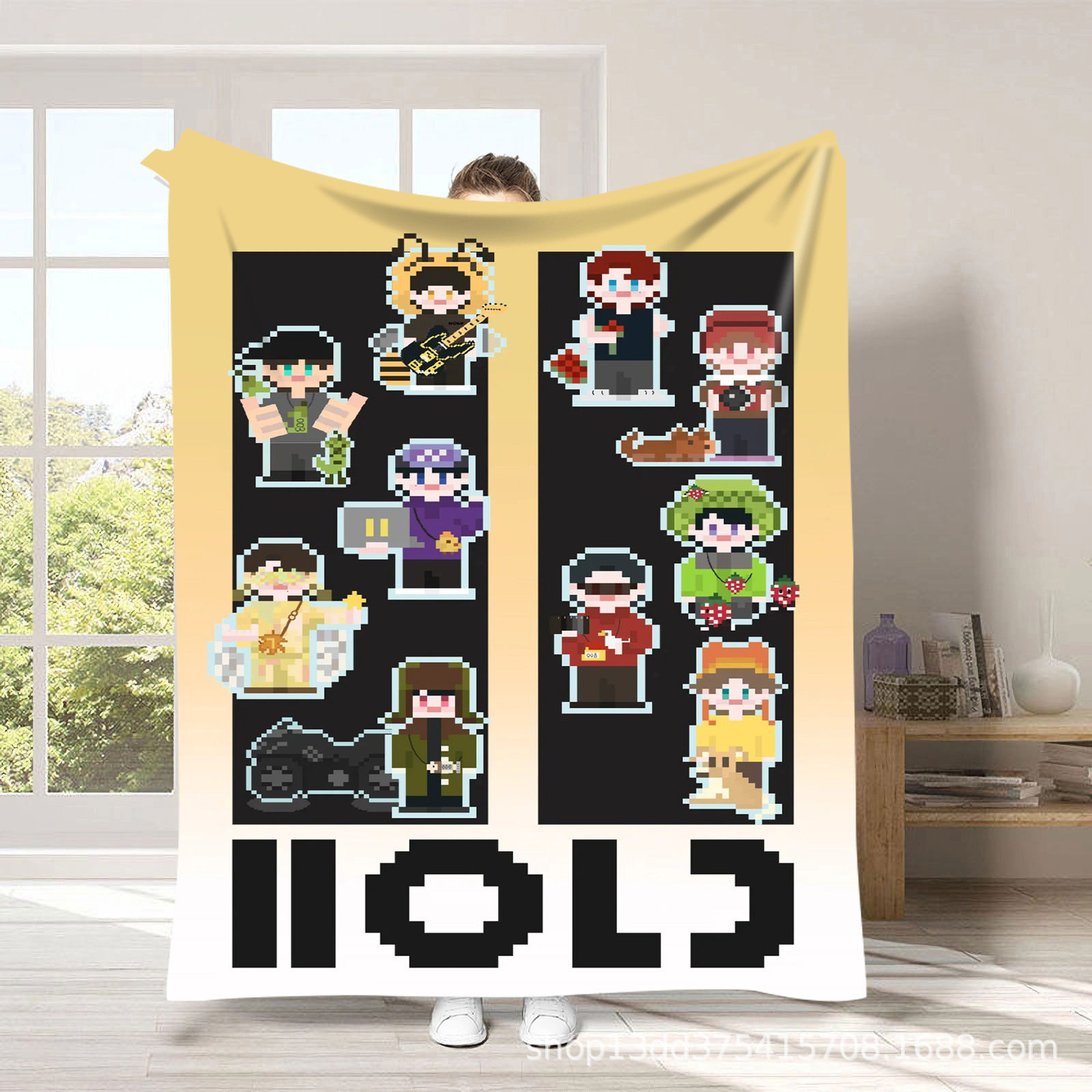 Digital Printed Winter Warm Flannel Blanket Office Thickened Velvet Nap Blanket Ten Days of Work Peripherals