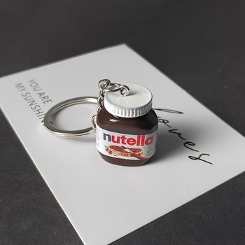 Cross-Border Imitation Food Resin Chocolate Hazelnut Jam Lanyard Bag Pendant Small Pendant Keychain Mobile Phone Chain