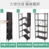 Home Storage Rack Installation-Free Multi-Layer Kitchen Large Folding Floor-Standing Movable Storage Rack with Wheels for Living Room