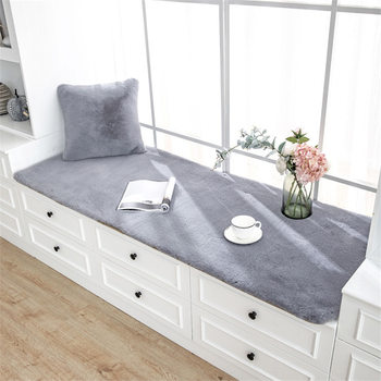 Bay Window Mat Nordic Modern Imitation Rabbit Fur Internet Celebrity Bay Window Blanket Balcony Decoration Window Sill Cushion Tatami Mat