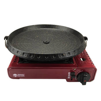 Korean-style Cooker Grill Plate Non-stick Maifanite Color Barbecue Pan Coated Convenient Household Outdoor Barbecue Grill Barbecue Plate