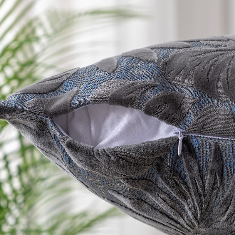 Cross-border Internet Red Maple Leaf Cushion Office Nap Good Living Room Cushion Bedside Large Backrest Pillowcase Cut Velvet