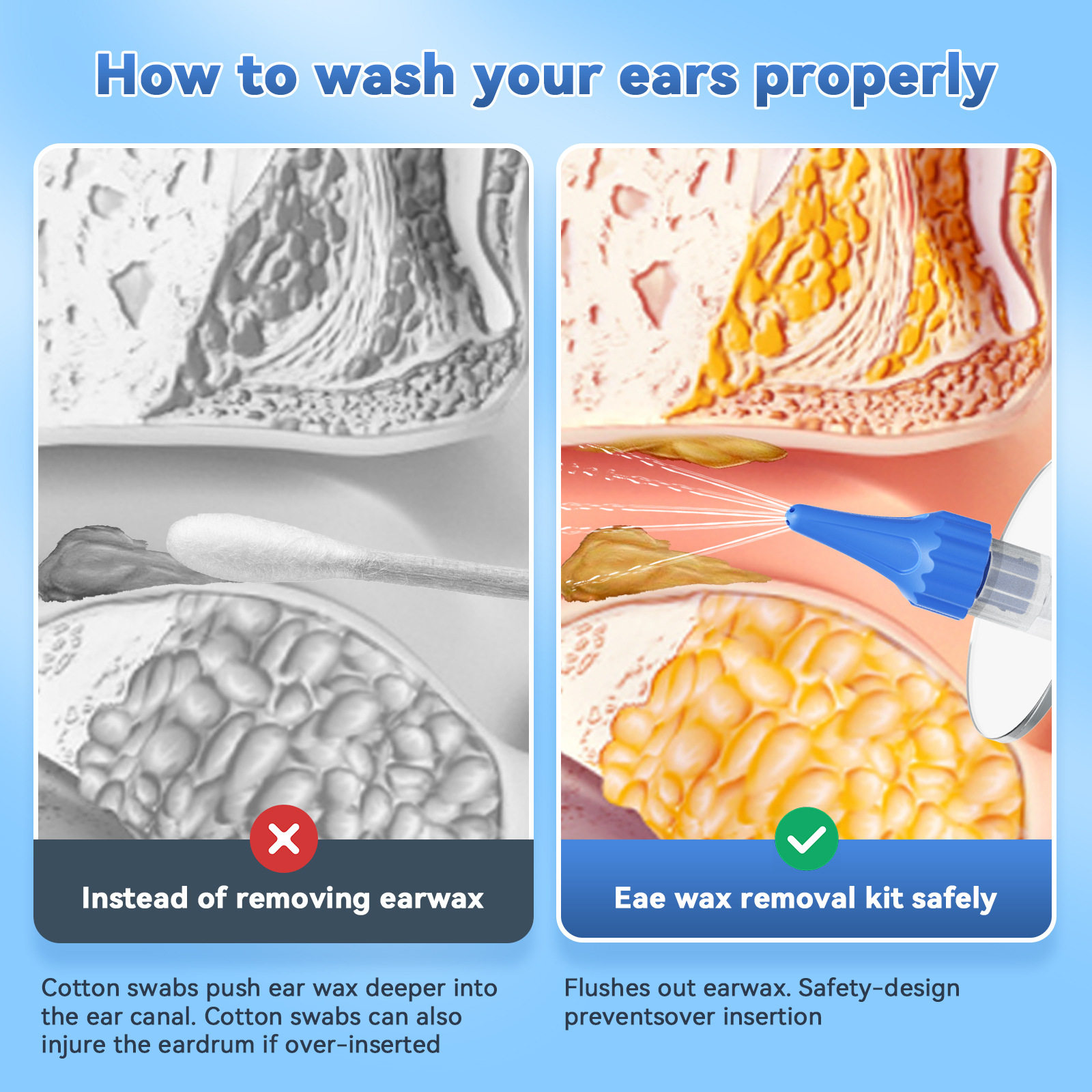 Cross-Border Hot-Selling Ear Cleaner, Ear Canal Cleaner, Ear Punch, Portable Manual Press, Household Cleaning Ear Spoon, Ear Cleaner