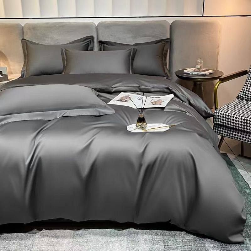 Class a 100-Count Xinjiang Long-Staple Cotton Pure Cotton Four-Piece Set, All-Cotton Mother and Baby Duvet Cover 150*200*230 Luxurious Four-Season 4