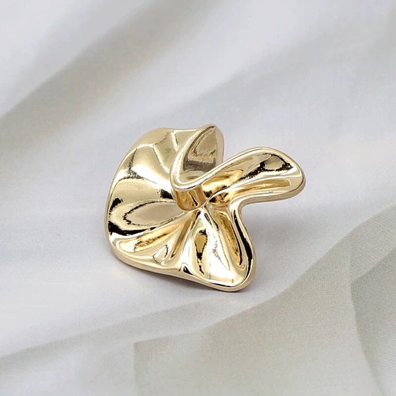 Shaped Metal Button Small Chanel Style Suit Jacket Knitwear Sweater Coat Button Simple Accessories Decorative Button