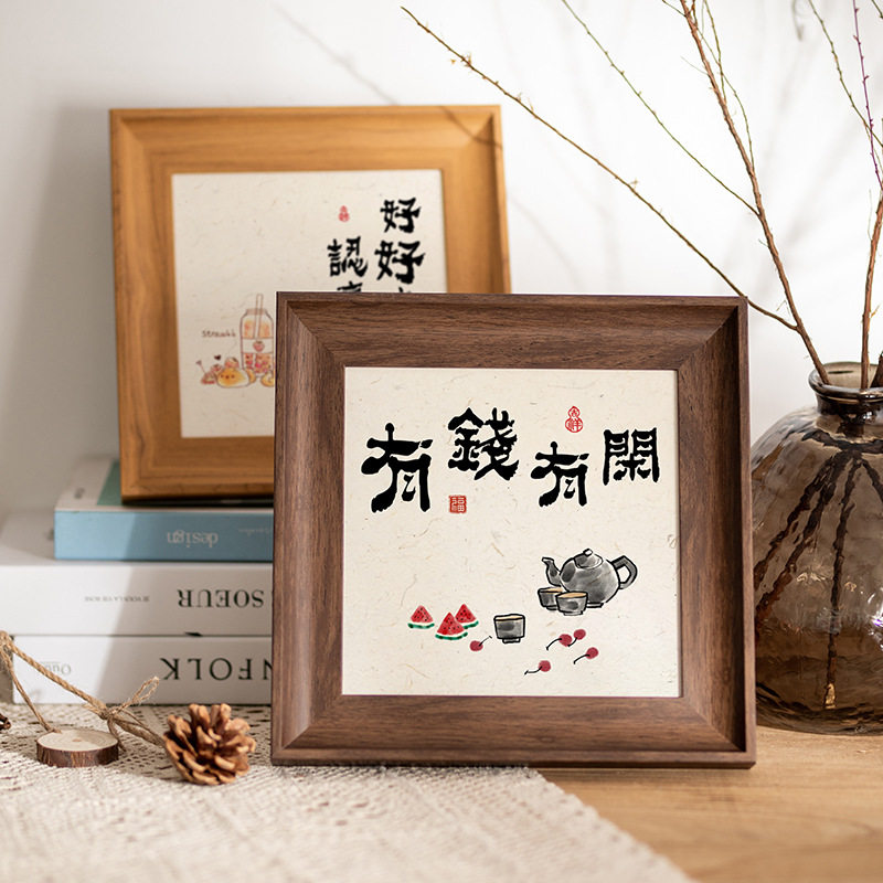 American simple picture frame square creative picture frame retro table 6 inch 7 inch 10 inch wall decorative picture frame wholesale