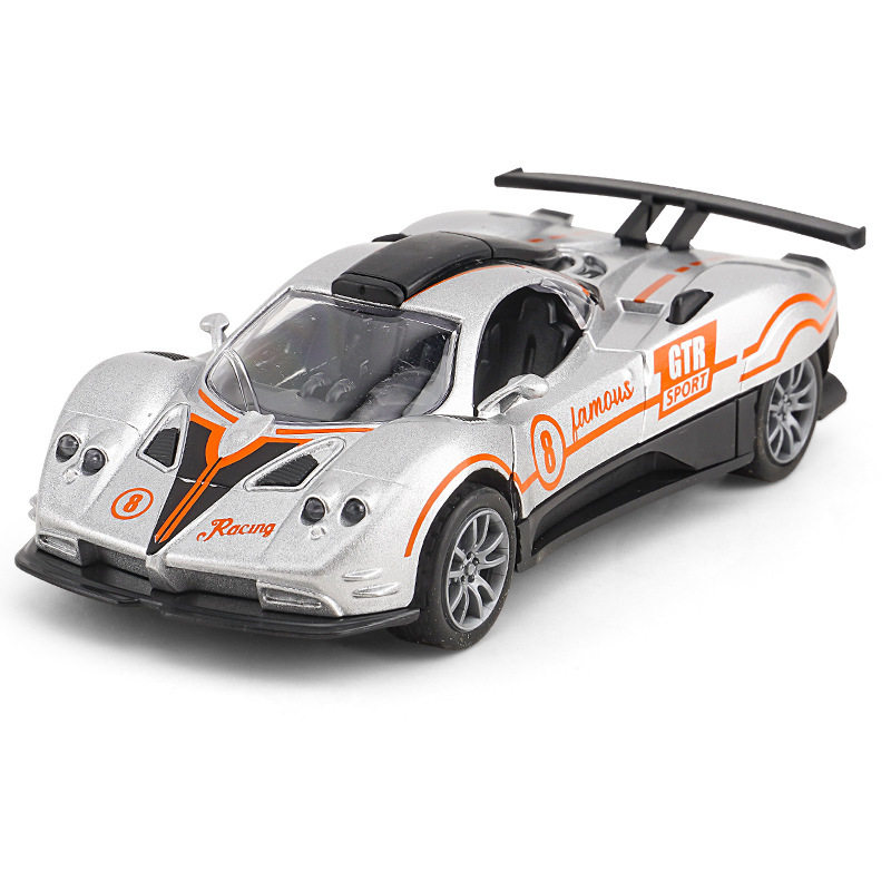 跨境亚马逊儿童玩具仿真合金车模型男孩跑车玩具车子摆件地摊玩具