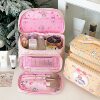 New Cute Princess Makeup Bag Women's Mikko Girl's Heart Storage Bag Large Capacity Travel Square Portable Bag