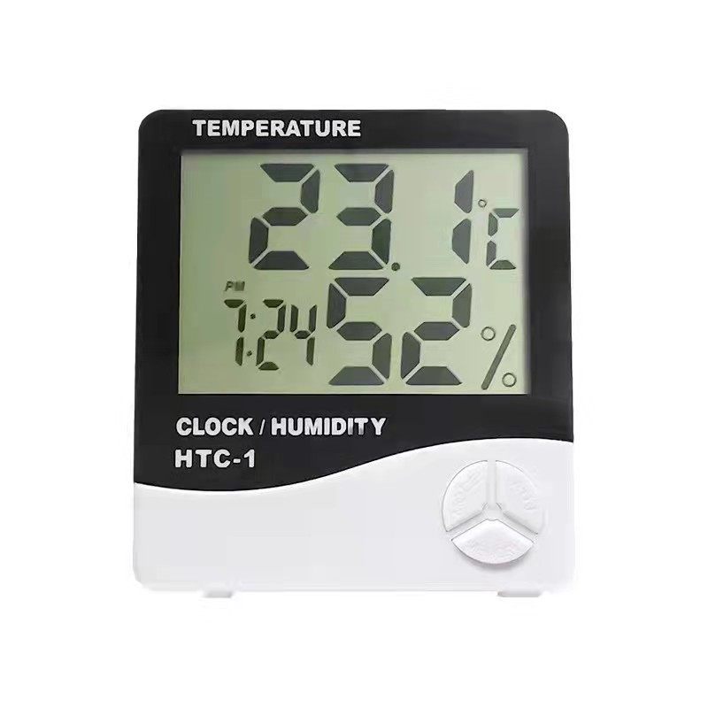 Cross-Border Digital Temperature and Humidity Meter Htc-1 Greenhouse Warehouse Home Office Large Screen Digital Display Temperature and Humidity Meter