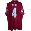 2018-19 Liverpool Home Jersey with #4 Print