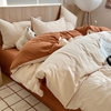 Yarn-dyed Wash Cotton Cotton Four-piece Set Japanese-style Solid Color Quilt Cover Nantong Bed Three-piece Set Pure Cotton Bed Sheet Quilt Cover 4