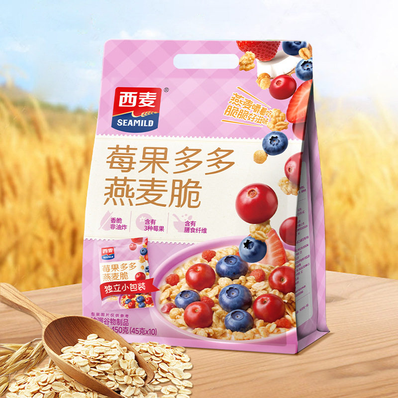 Western wheat oatmeal crispy Western Australia sunshine oatmeal fruit blueberry nut yogurt CIO dry breakfast milk cereal