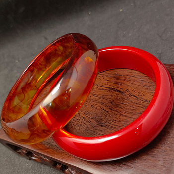 18mm wide imitation tobacco cotton bracelet women's resin imitation cinnabar bracelet live supply manufacturers spot wholesale