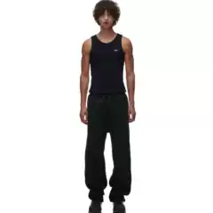 European and American Trendy Brand 6Pm Summer New Embroidered Ribbed Knit Vest Couple Style Fashion Street Slim Fit Top Trendy