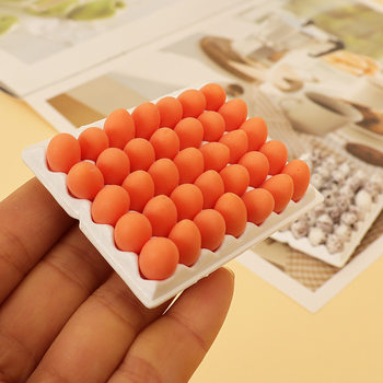 Dollhouse miniature food play simulation egg duck egg tray doll house mini scene accessories resin decoration