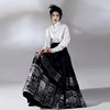 New Chinese Style Light National Style Horse Face Skirt Suit Women's Autum Style Long-Sleeved Top Half Skirt Two-Piece Set
